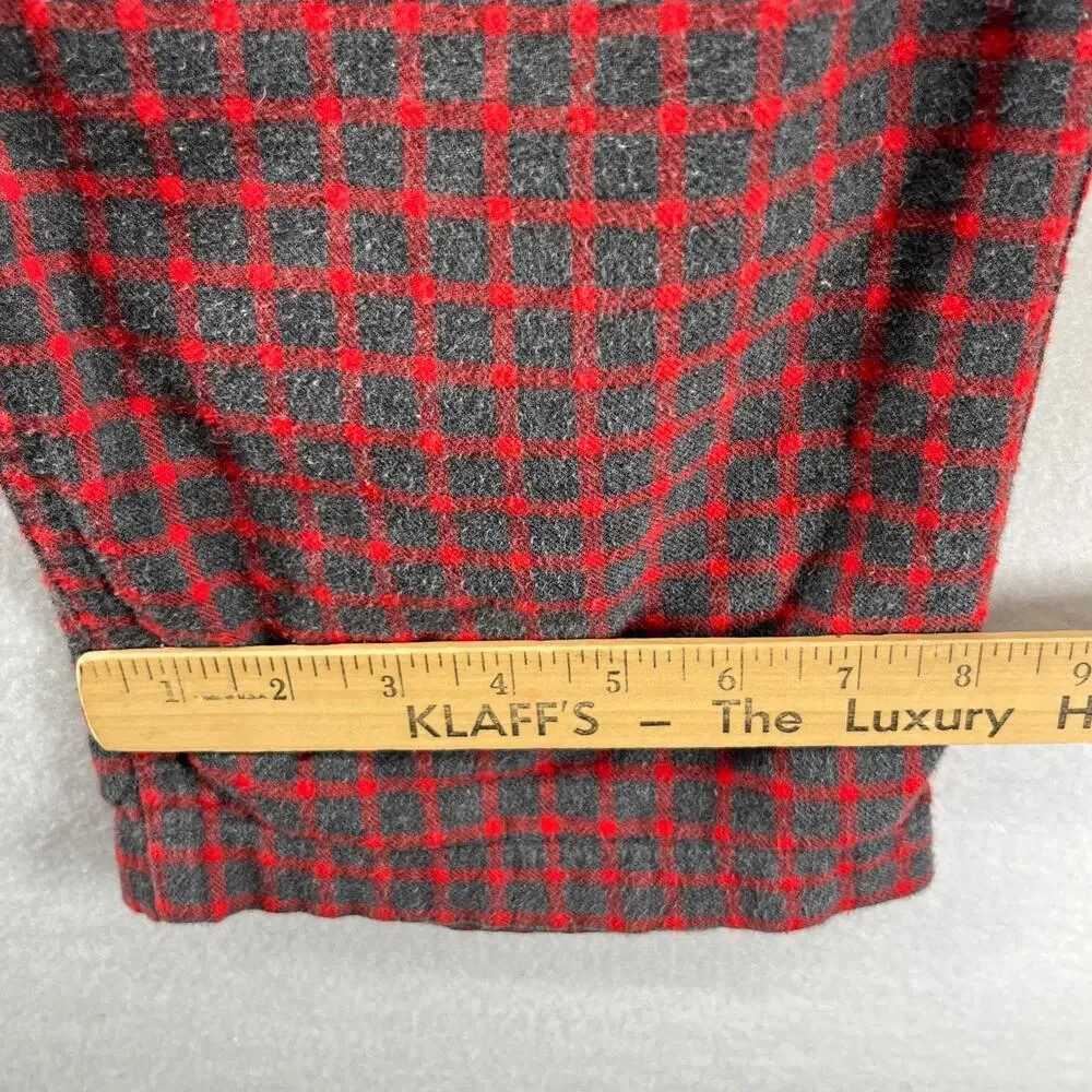 J.CREW Pajama Pants Mens M Flannel Check Lounge PJ Drawstring Cotton Gray